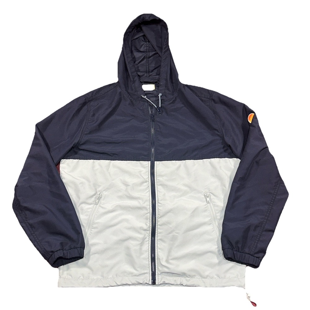 Marine Layer Jacket Mens Medium Blue Full Zip Hooded Windbreaker Pockets